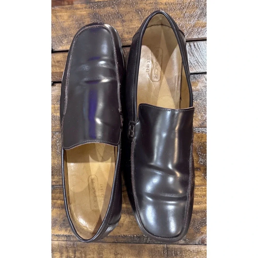 Vintage Y2K Coach Genuine Leather Loafers Mens US 13 EU 46 Slip On Square Toe